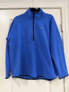 Vineyard Vines Women's Royal Blue Quarter-Zip Fleece Pullover